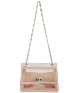 Square Clear Crossbody Bag 7122 PINK